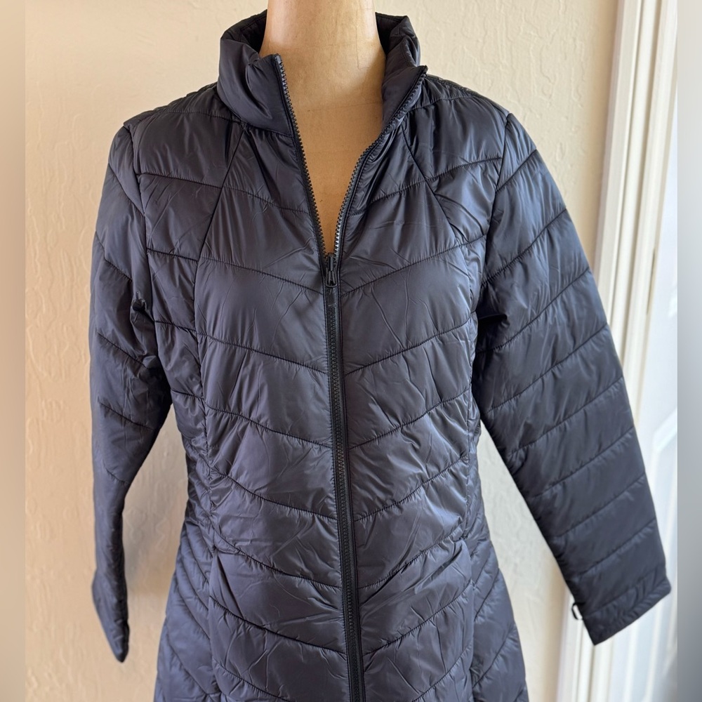 Long Puffer Black Jacket, Size Medium, BRAND NEW